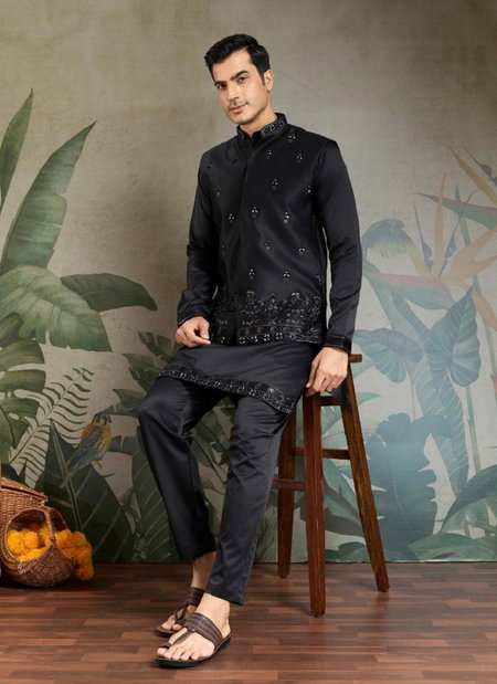 Maharaja by Shubhvastra Mode Silk Wholesale Mens Kurta Pyjama With Koti In India
